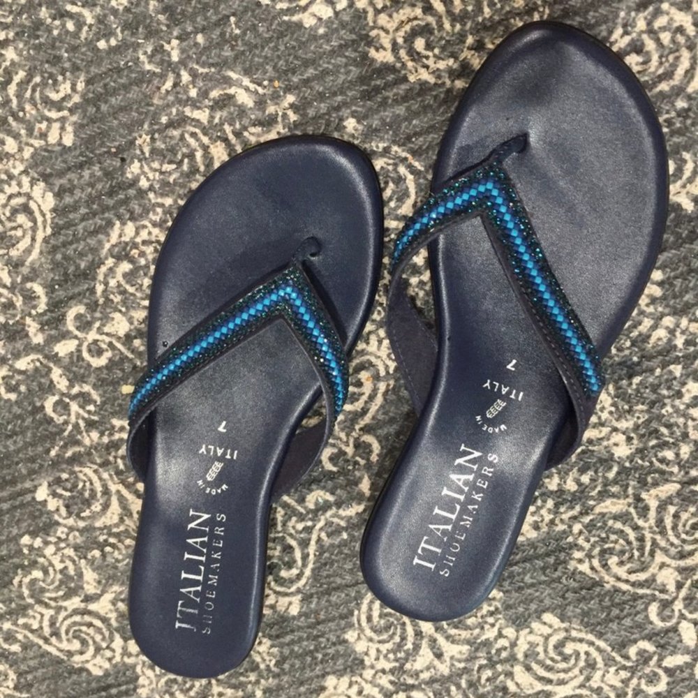 Italian Beaded Flip Flops